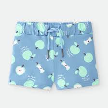 Bañador Boxer Niño Azul con Estampado de Manzanas | Waterlemon Ajustable y Cómodo