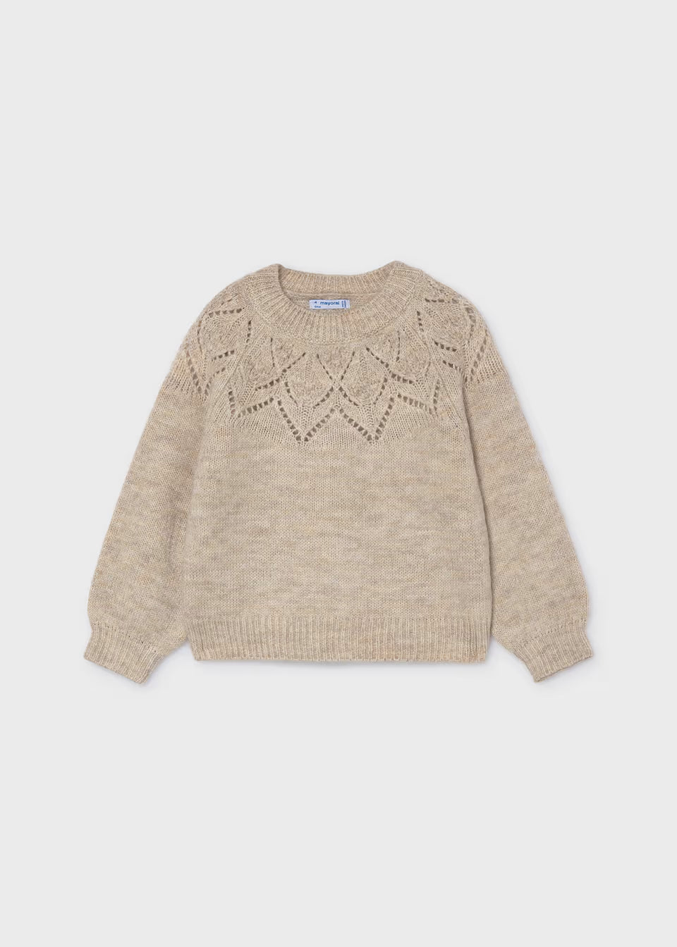 Jersey Dalia Calado de Lana Beige