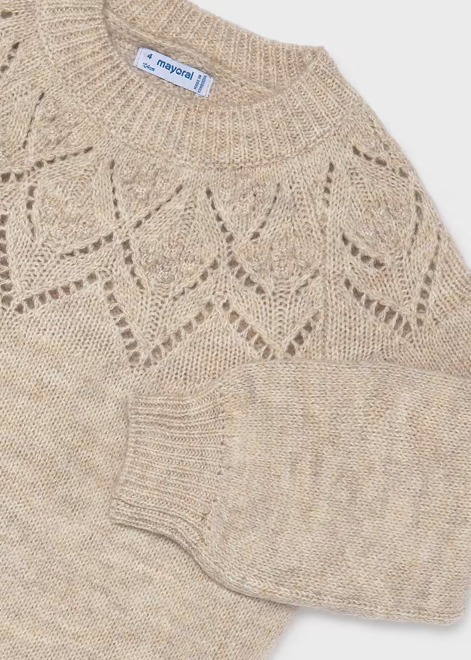 Jersey Dalia Calado de Lana Beige