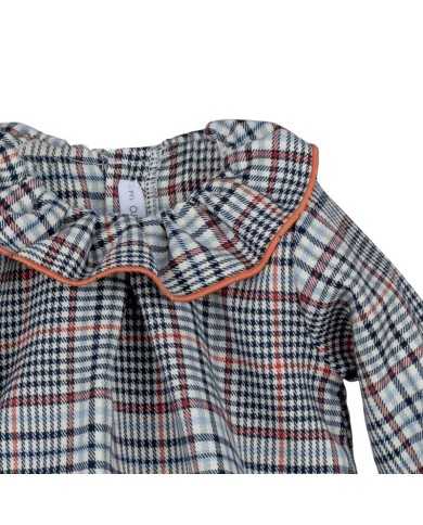 Vestido de Manga Larga para Niña de Cuadros – Calamaro