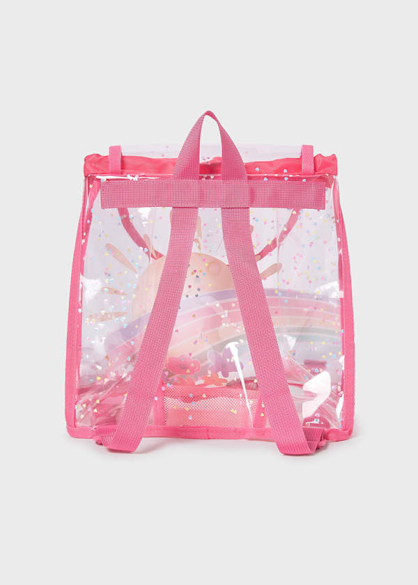 Mochila Transparente Infantil Mayoral – Playa y Piscina con Estampado de Flores