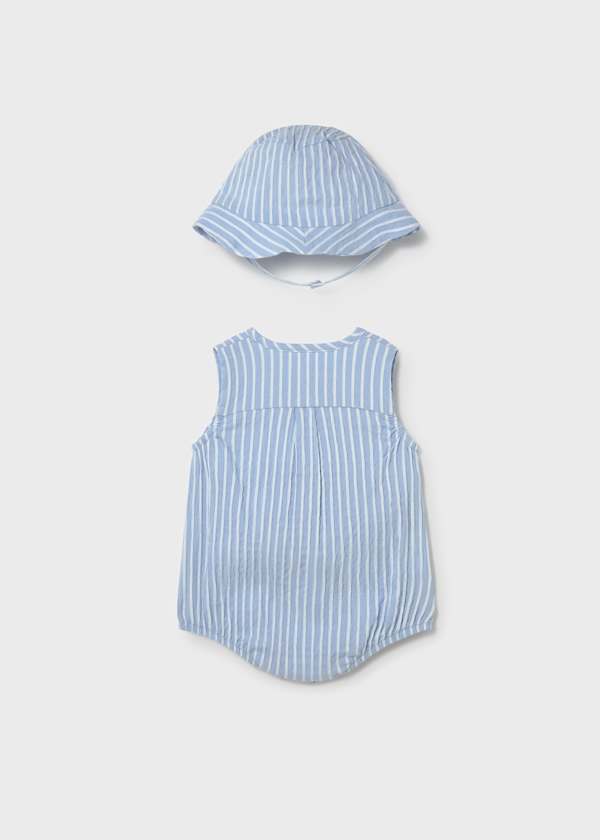 Pelele Azul Cielo con Gorro para Recién Nacido – Mayoral