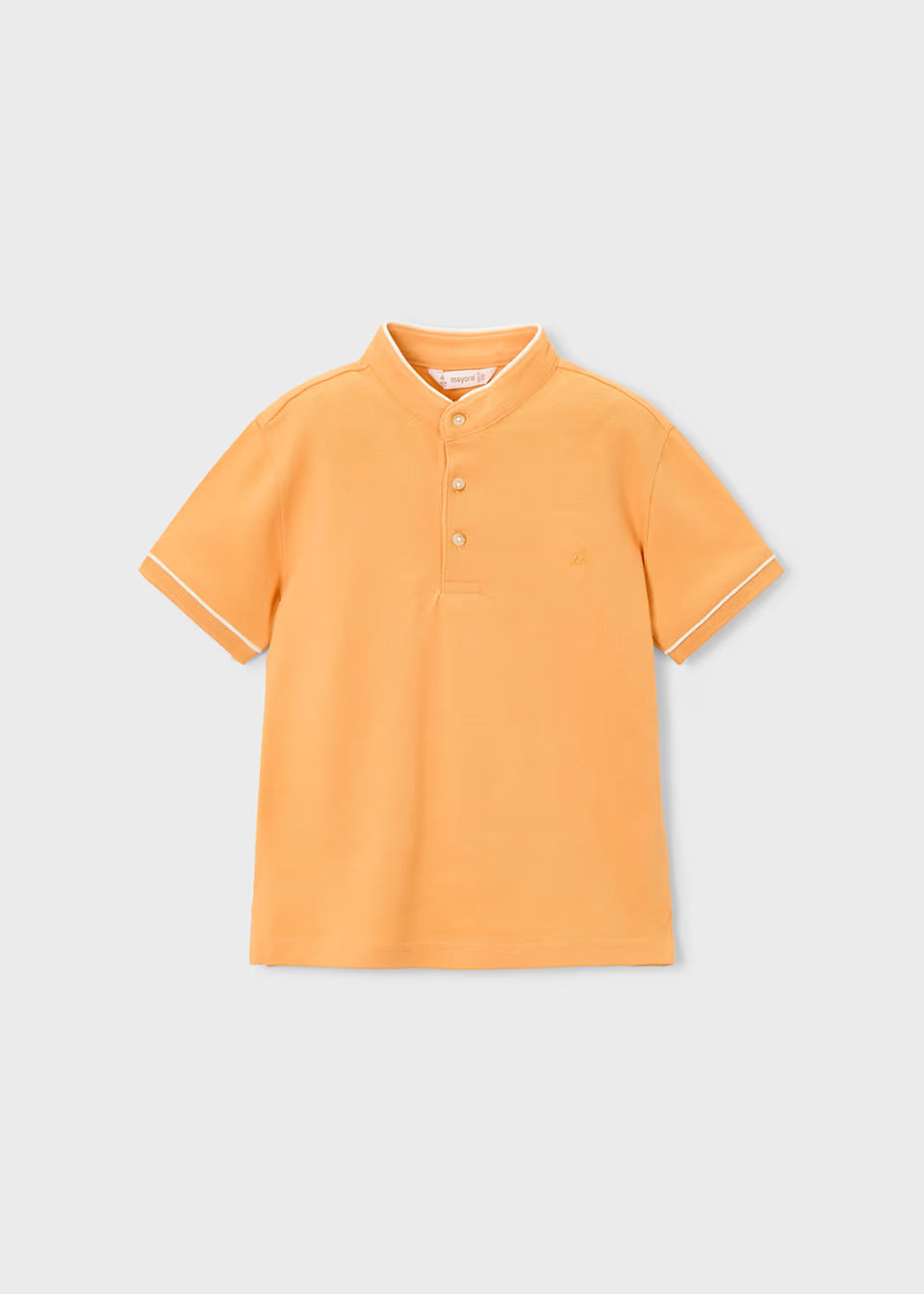 Polo cuello mao niño color naranja