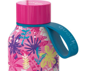 Botella Térmica Infantil Quokka Solid Kids Rosa con Estampado de Zebras 330 ml