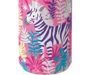 Botella Térmica Infantil Quokka Solid Kids Rosa con Estampado de Zebras 330 ml