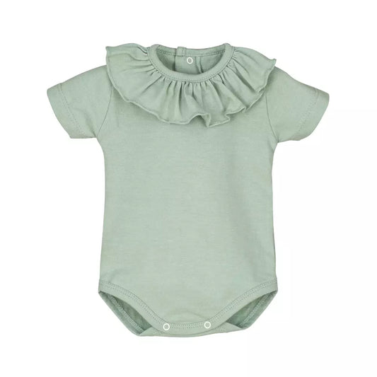 Body Titán Liso Calamaro manga corta | 100% algodón | cuello volante en color Mint