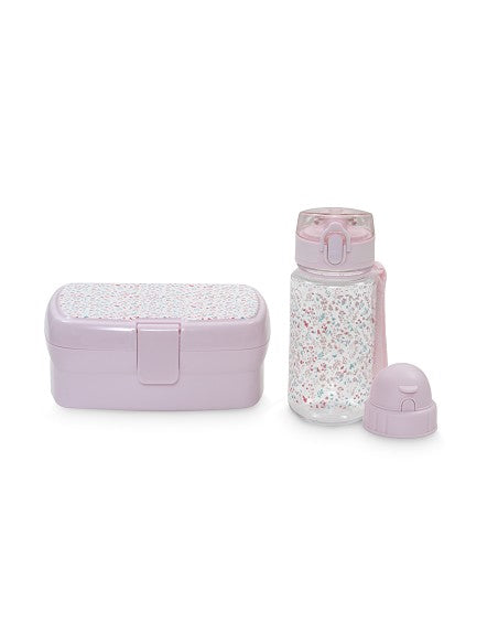 Set de Alimentación Infantil con fiambrera y botella con doble boquilla Colección Pétalos