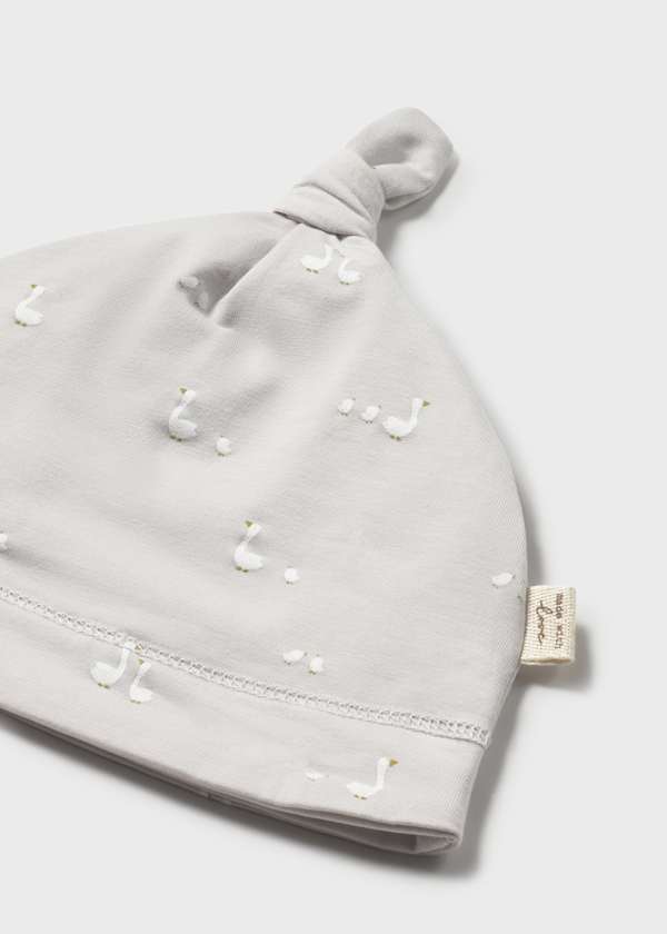 Conjunto de primera puesta de 3 piezas en algodón | polaina, camiseta y gorrito con patitos 🐥