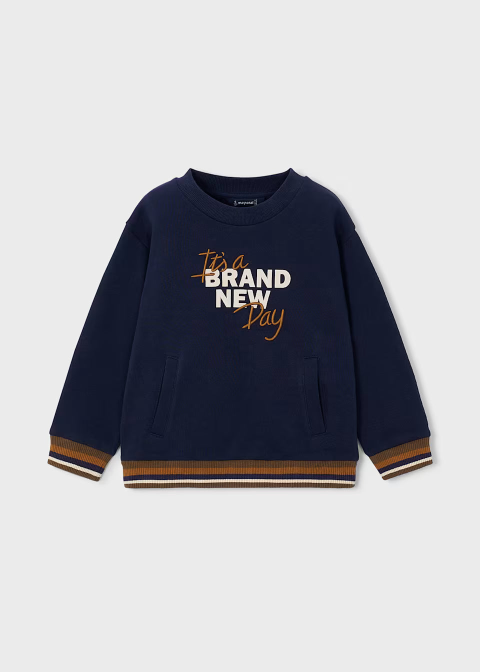 Sudadera Brand New en Azul Marino Afelpada&nbsp;